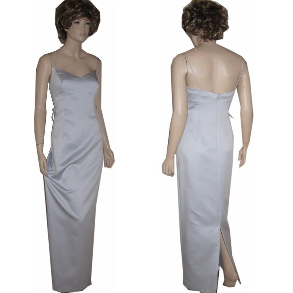 New ICE BLUE SATIN GOWN by Kathlin Argiro Couture